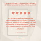 Avis d’un utilisateur d’Aurora Bible Digitale – édition chrétienne