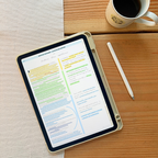 Aurora Bible Digitale ouverte sur iPad avec une page biblique annotée et surlignée