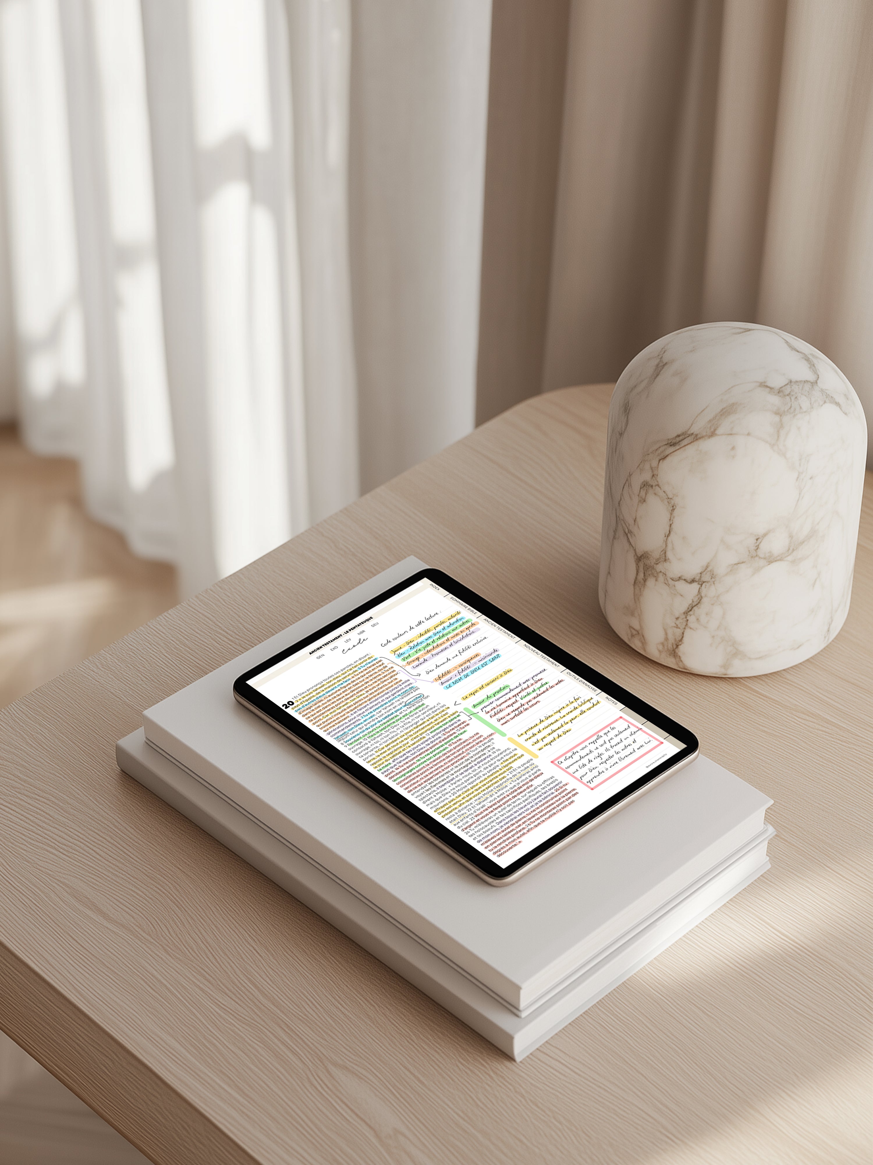 Aurora Bible Digitale annotée sur iPad lors d’un temps d’étude biblique