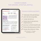 Contenu de Cœur à Cœur : 20 outils, 7 méthodes d’étude biblique et 5 plans de lecture
