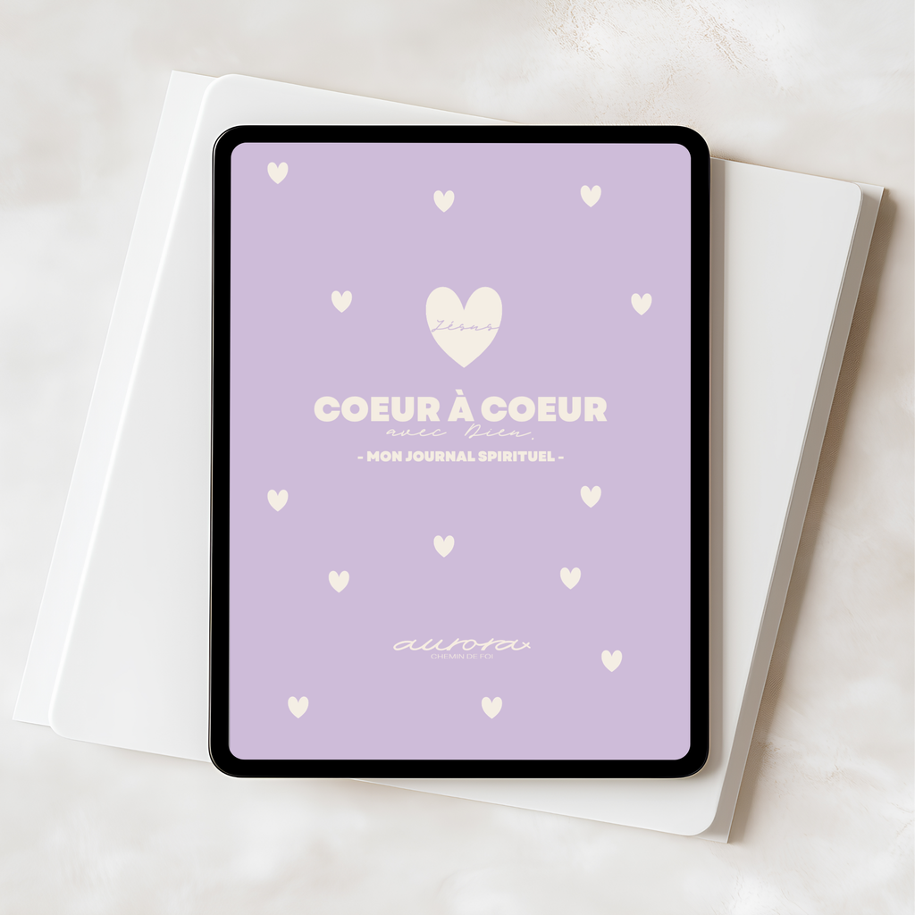 Cœur à Cœur – journal spirituel catholique digital présenté sur iPad