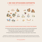 100 stickers offerts pour personnaliser ses ressources Aurora