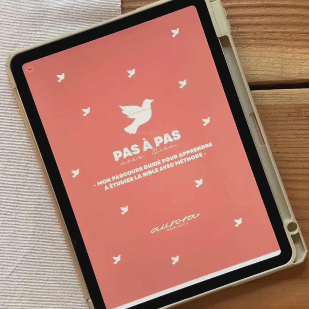 Démonstration du Parcours Aurora sur iPad avec Pas à Pas, Bible digitale, outils spirituels et pages annotables